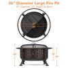 36inch Large Steel BBQ Grill Firepit Bowl